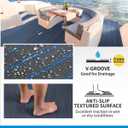 OCEANBROAD EVA Foam Boat Flooring with 3M Adhesive Backing Marine Self-Adhesive Decking 96''x45.6''/36''/28.8''/16.8'', 48''x16.8'' Faux Teak Sheet for Jon Boats Swim Platform Helm Pad RV Floor, 96''l X 28.8''w-19.2sqft