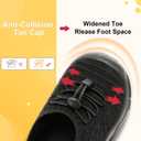 FEETCITY Toddler Slip On Shoes Boys Girls Wide Toddler Tennis Shoes Sports Walking Sneakers (Black)