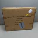 WELLAND Wooden Freestanding Pet Gate, 4 Panel 24 Inch Step Over Fence, Expands Up to 80" Wide, Foldable Indoor Dog Gate Puppy Safety Fence, White