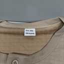 Men's Henley Shirts Long Sleeve Casual Waffle T-Shirts Button Pullover Sweaters Tee Shirt 2XL