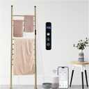 Freestanding Heated Towel Rack Electric Towel Warmer 110W Smart WiFi Voice Control 115F155F Adjustable, 24H Timer, 9-Bar Hot Towel Rack, Blanket Ladder Holder, No Installation (Brushed Gold)