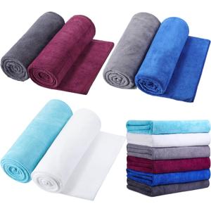 6 Pcs Microfiber Bath Towel(30 x 60), Quick Drying, Oversized, Soft, Very Absorbent and Extra Large Fitness Towel Fast Drying Washcloth for Bath Fitness, Bathroom, Sports, Yoga, Travel, Pool, Beach (Multicolor)