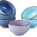 Selamica Ceramic Mini Bowls, 4 OZ Dipping Bowls, 3.5 Inch Gradient Blue Set of 6, Microwave & Dishwasher Safe