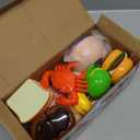 CUTE STONE 51-Piece Mini Play Kitchen Accessories for Kids, Pretend Cooking Playset with Pots, Pans, Utensils, Cutting Fun Fruits & Veggies, Learning Gift for Toddlers, Girls & Boys (Purple)