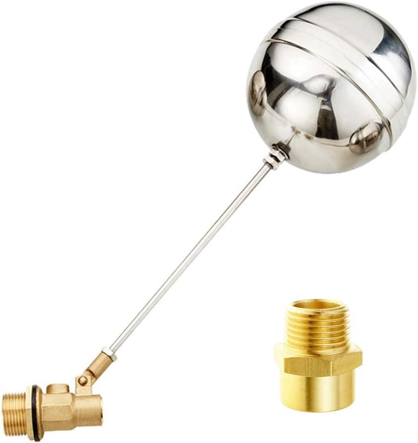 Joywayus 1 inch Thread Float Ball Valve Floating Ball-cock Tank Ballcock Fittings Automatic Water Level Control Switch