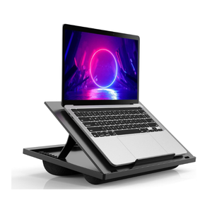 Adjustable Laptop Desk with 8 Angles  Cushioned Lap Desk for 15.6 Inch Laptops, Portable with Handle for Home & Office