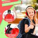 ZOHAN 032 Kids Noise Cancelling Headphones - 25dB NRR Kids Ear Protection, Hearing Protection Safety Ear Muffs for School Monster Truck Fireworks Traveling Studying Concerts Autism - Red