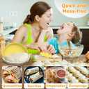 Tortilla Sealer Crimper Press - 4pcs Quesadilla Maker for 10"+8"+6"+4" Flour Tortillas |Make Sealed Taco,Quesadilla,Empanada,Burrito,Dumpling,Sandwich,BPA-Free Dishwasher Safe (Grey Yellow)