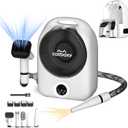 Dog Grooming Vacuum Kit,Cat Dog Hair Dryer Groomer,Pro Pet Hair Remover with Brush,Detangle,Deshed,Clean,Dry Attachments,Negative Ion Constant Temperature Fast Drying,10000Pa Pet Vacuum-White