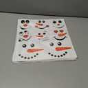 5 x 63pcs Snowman Face Stickers for Crafts Cute Christmas Ornaments Vinyl Snow Man Face Decals Xmas Winter Holiday Stickers for Window Glass Cups Balls Jars Wall Party Supplies Home Decoration(face63)