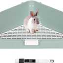 Rabbit Litter Box Large Bunny Corner Toilet Box Potty Trainer for Hamster Guinea Pig Ferret Rat Chinchialla Cage Pan 13.4 x 10.2 x 7.1