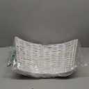 24 Inch Wicker Christmas Tree Collar, Handwoven Rattan Tree Base Cover with Cable Slot and Metal Frame, Durable Tree Stand Cover for Xmas Trees, Indoor Outdoor Use (Natural)