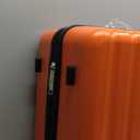 Hanke 24 Inch Luggage Suitcases With Spinner Wheels Lightweight PC Hard Shell Rolling Suitcase With Travel Lock,Checked-Medium 24-Inch Orange
