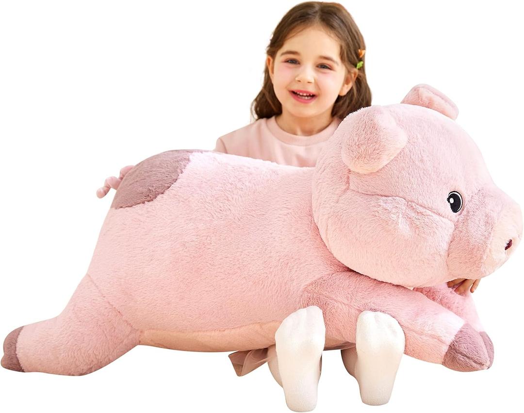 IKASA Giant Pig Stuffed Animal Plush Toy,30 Inches Large Toys Gifts for Kids Girls Boys Girlfriend Children