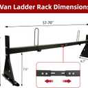hightall Universal Van Ladder Rack,Adjustable Length 57-70" with Cargo Stoppers,Compatible with Chevy Express 1500 2500 3500 Ford Econoline GMC Savana Fullsize with Rain Gutter