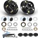 2 Sets 3500Lbs Trailer Hub Kit 5 Bolt 4.5", Premium 5 Lug Trailer Hubs Fit 1"-1/16" to 1-3/8" #84 Trailer Spindle, Heavy Duty Boat Trailer Idler Hub Assembly (Only for Tapered Spindle)