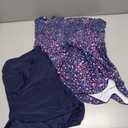 Yonique Bandeau Tankini with Shorts - Strapless Two Piece Swimsuit with Pockets Flowy Bathing Suit 2026 Swimwear (XL)
