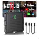 2-in-1 Wireless CarPlay Adapter for Streaming Netflix/YouTube/TikTok/TF Card, 2025 Magic Video AI Box & Android Auto Dongle, Plug & Play, Fit with iPhone 8+/iOS10+/Android 11+