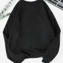 SHENHE Women's Graphic Sweatshirt Y2K Long Sleeve Drop Shoulder Crew Neck Streetwear Goth Sweatshirt (L)