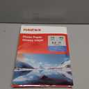 Glossy Thin Inkjet Paper 8.5x11 Inches, 110 Sheets brochure paper, 115gsm Photo Paper for Inkjet Printer with Dye Ink for Custom Chip Bag Party Favors (single-sided-30lb-110sheets)