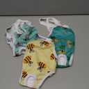 3 Pack Washable Female Dog Diaper Onesie Sanitary Pantie with Adjustable Suspender, Reusable Fixed Doggie Diapers, Super Absorbent Leakproof for Small Medium Large Dog in Heat Cycle M (Medium(10"-16" Waist))