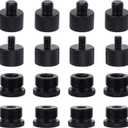 16pcs Mic Stand Adapter Parts Set, 5/8 to 3/8 & 5/8 to 1/4 Aluminum Microphone Holder Thread Screw Adapters Accessories Replacement for Mic Audio Stand Boom Arm Camera & Tripod