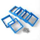 6Pcs Double Gang Outlet Box Extender Electrical Box Extenders with 24Pcs Screws, Receptacle Extenders 2 Gang Electrical Boxes for Electricals Boxes and Electricals Outlet Switches(Blue)(3/4in)