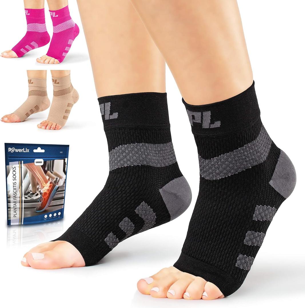 POWERLIX Feet Orthopedic Brace Neuropathy (Pair) for Women & Men, Arthritis, Plantar Fasciitis, Tendinitis Small