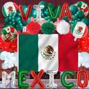 Mexican Independence Day Party Decorations,108PCS Mexican Theme Party Decor With Mexican Flag,VIVA MEXICO Balloons,16 De Septiembre Mexico Decorations