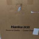 Hanke 23 Inch Luggage Suitcases With Spinner Wheels Lightweight PC hardside Rolling Suitcase With Travel Lock, Checked-Large 23-Inch Christmas Gifts for Birthday(Ivory White)