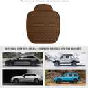Car Seat Cover for Front Seats, Comfortable Linen Seats Cushion Pad Mat with Storage Pockets, Anti-Slip Breathable Bottom Front Seat Cover Protector for SUV Truck Van (Brown)