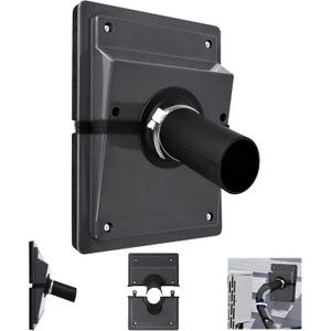 HVAC Wall Penetration and Duct Kit Cover, Split Air Conditioning Duct Kit Wall Cover, Easy to Install HVAC Wall Penetration for Indoor and Outdoor Air Conditioning Systems(Black)