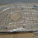 Sink Bottom Grid 27-1/2" x 14-1/4", Centered Drain with Corner Radius 3-1/2", stainless steel sink grid for sink protectors