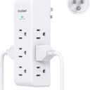 Surge Protector Outlet Extender with Rotating Plug, 9 AC Multi Plug Wall Outlet Expander, 1800J Wall Charger, 3-Sided Power Strip Electrical Plug Adapter Outlet Splitter for Home Office College Dorm
