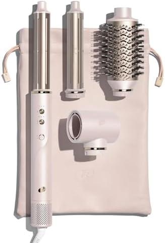 T3 Aire 360 Multi-Styler & Blowout System with Luxe Carrying Case, Rapid Drying Hair Dryer, Ceramic Curling Attachments, Oval Brush & Drying Concentrator | Blowouts & Long-Lasting Curls, Satin Blush/Gold