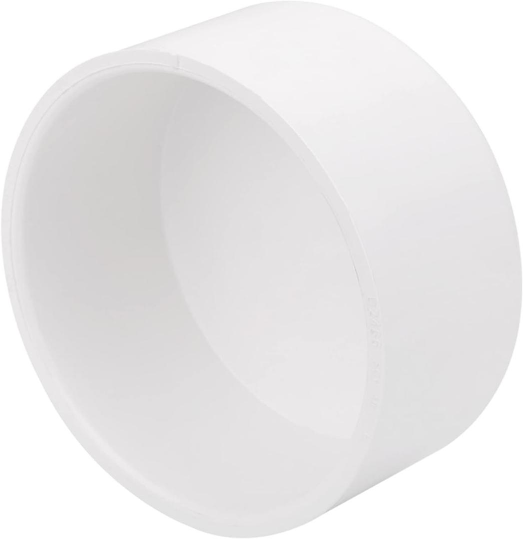 4"PVC Pipe End Cap Fitting Schedule 40 Furniture Grade 4" PVC Pipe Plug Adapter for Build Furniture DIY Garden Shelf, White