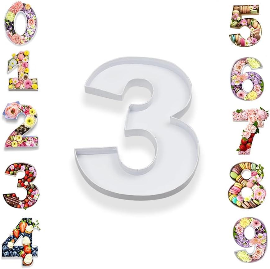 10Cardboard Number Mache Chocolate Covered Strawberries Fillable Sweets Candy Container Box(White, 3)