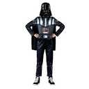Star Wars Darth Vader Official Youth Costume - Premium Light Up Padded Jumpsuit with Plastic Mask and Detachable Cape (S) Black