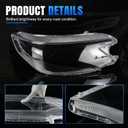 Headlight Lens Cover Compatible with 2012-2014 Honda CRV