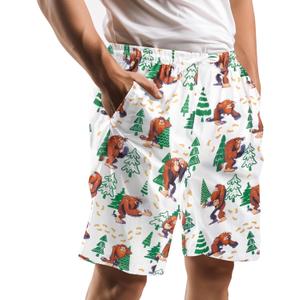 Vogseek Pajama Shorts for Men, Men's Pajama Bottoms, Sleep wear Pjs Pants (Red, M)