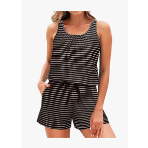 Tempt Me Romper One Piece Swimsuits with Short - Women Boyleg with Pockets Modest Bathing Suit 2025 Swimwear, M, Black