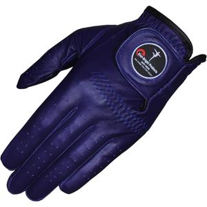 Ever-Bright Men's Golf Gloves OptiColor Premium Leather Golf Glove . (Purple)
