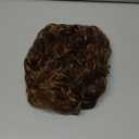 HOOJIH Curly Hair Bun, Messy Bun Hair Piece Elastic Drawstring Large Full Extension Hairpiece Short Synthetic Ponytail Extension for Women - Chocolate Brown with Golden Highlights (1 Pack)