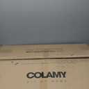 COLAMY Wooden Dining Chairs Set of 2, Modern Fabric Upholstered Kitchen Side Chairs, Farmhouse Dining Room Chair with Foot Pegs, Beige