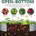Galvanized Raised Garden Bed Outdoor, 8x4x1ft(2Pack) Metal Heavy Duty Planter Boxes for Gardening, Easy Assemble Bottomless Small Oval Plant Container Kit for Vegetable, Flower, Fruit, Silver