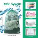 Berlune Large Mesh Laundry Bags, 24 x 36 Inch Bulk Wash Set with Drawstring for Commercial Use, Dorms, Vacation Rentals, Laundromats, Apartments & Facilities(Green,30)