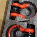 Upgraded Snatch Block, 3/4" D Ring Shackle (2 Pack) 22,000lb Break Strength with Towing Pulley, Heavy Duty Offroad Recovery Accessory for Truck, Tractor, ATV & UTV - Red