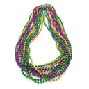 Podzly 144 Mardi Gras Beads Necklace Bulk Assortment - 33" Metallic, Bead Necklaces for Party - Dazzling Beads Necklaces for Festive Celebrations, Festivals, Parades or Masquerade Party Events