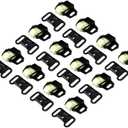 QCAA Single Roller Wheel Spring Cabinet Furniture Closet Door Catch Latch, Matte Black, Made in Taiwan, 12 Pack