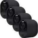 Silicone Case Cover for Arlo Camera, Weatherproof Protective Skin Cover for Arlo Ultra/Ultra 2/Pro 4/Pro 3 Black, 4 Pack